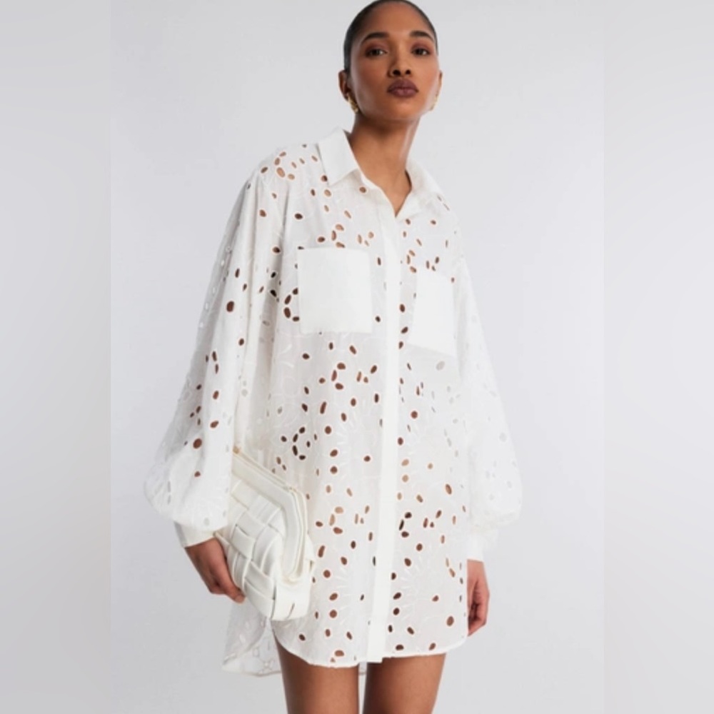 BCBGMAXAZRIA shirt dress .. size SMALL.. oversized look ..Super fun!